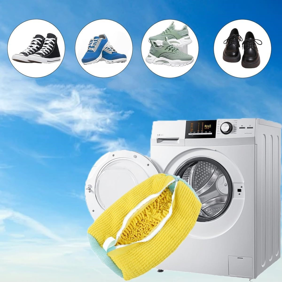 Chenille Shoe Washing Bag for Machine